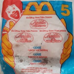 1996 McDonalds Disney's Aladdin 5 Genie New in Package